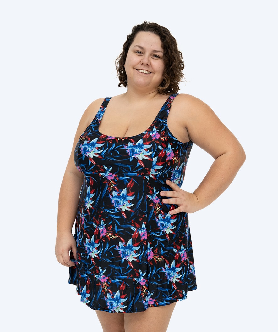 Watery dames badpak met rokje - Laguna - Arvinblauw