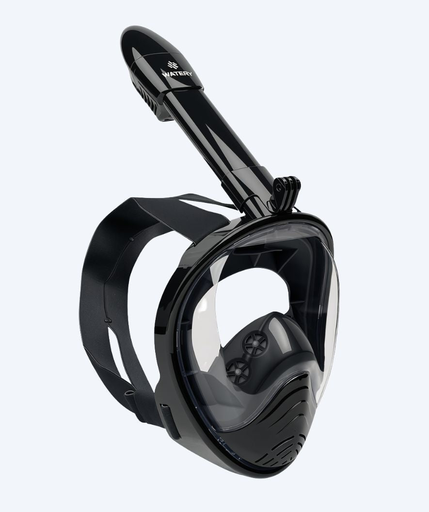 Watery full face duikmasker voor volwassenen - Oxygen - Zwart