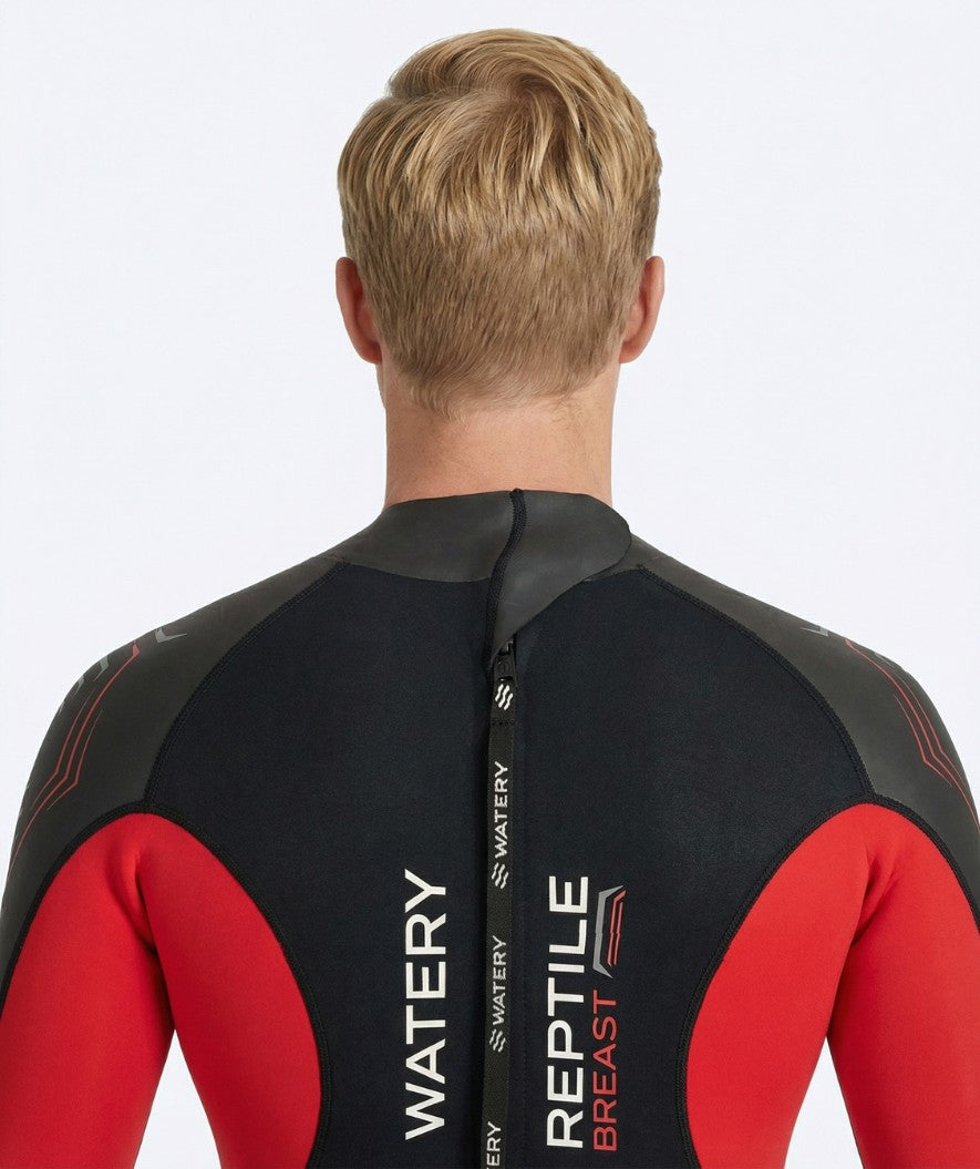 Watery heren wetsuit - Reptile Breast - Oranje