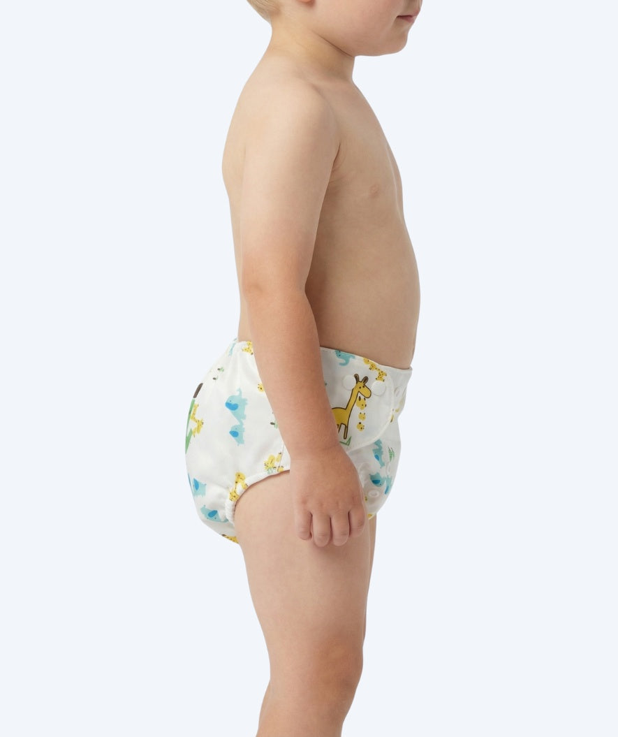 Watery zwemluiers - Ondine - Wit met print