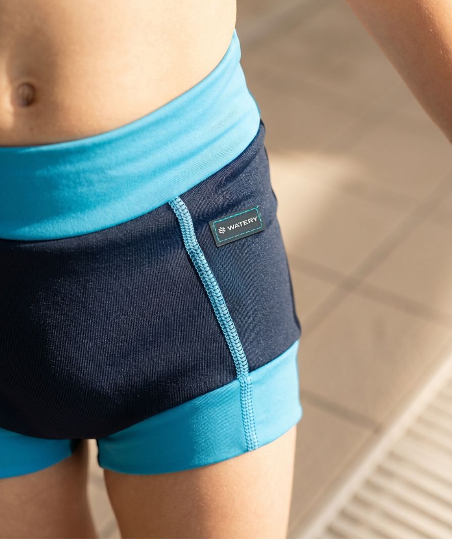 Watery zwemluiers voor kinderen - Neoprene Swim Nappy - Atlantic Blue