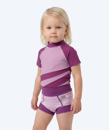 Watery zwemluiers voor kinderen - Neoprene Swim Nappy - Purple Stripes