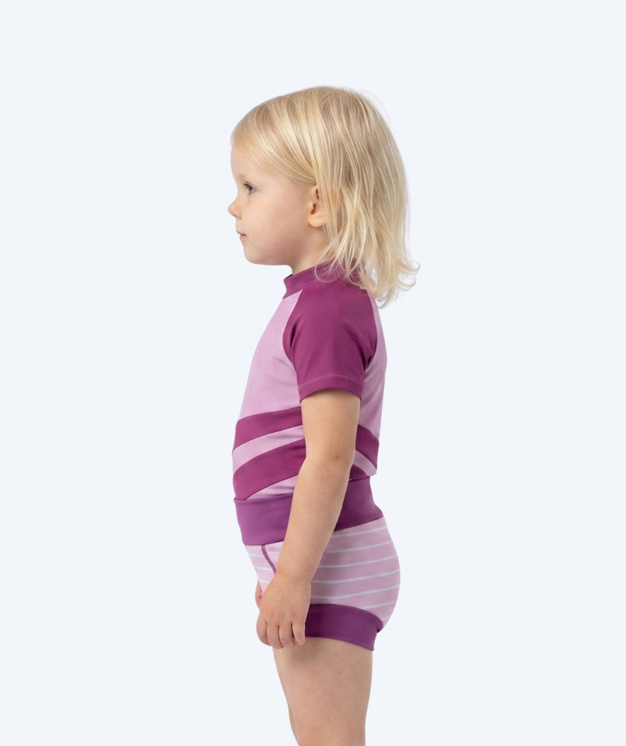 Watery zwemluiers voor kinderen - Neoprene Swim Nappy - Purple Stripes