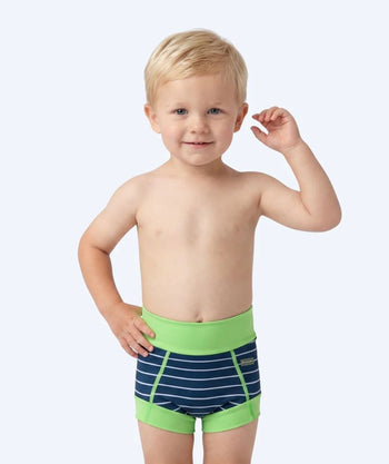 Watery zwemluiers voor kinderen - Neoprene Swim Nappy - Green Stripes