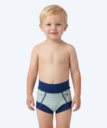 Watery zwemluiers voor kinderen - Neoprene Swim Nappy - Nordic Green Stripes