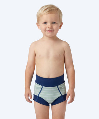 Watery zwemluiers voor kinderen - Neoprene Swim Nappy - Nordic Green Stripes