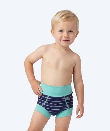 Watery zwemluiers voor kinderen - Neoprene Swim Nappy - Turquoise Stripes