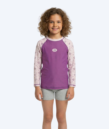Watery UV-shirt voor kinderen - Brandman Lange Mouw Rashguard - Roze/paars