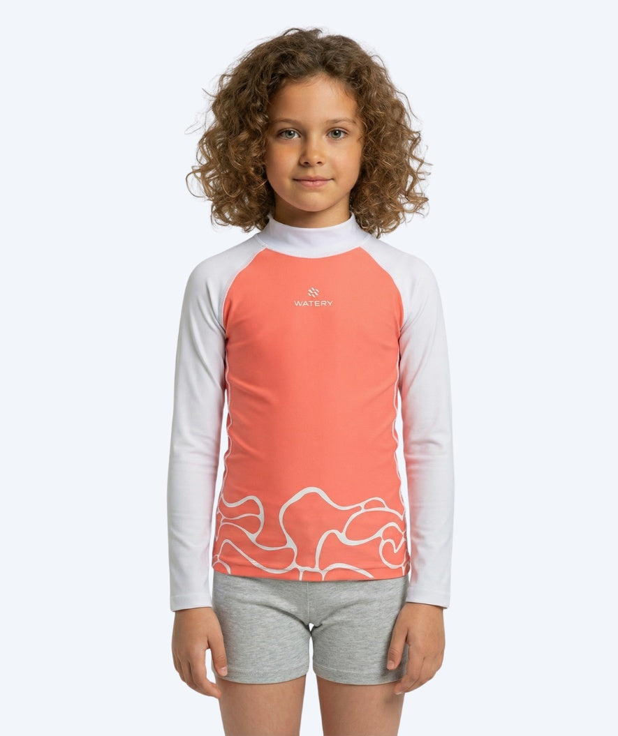 Watery UV-shirt voor kinderen - Chilton Lange Mouw Rashguard - Lichtroze/wit