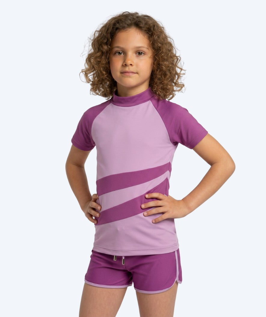 Watery UV-shirt voor kinderen - Manami Korte Mouw Rashguard - Atlantic Purple