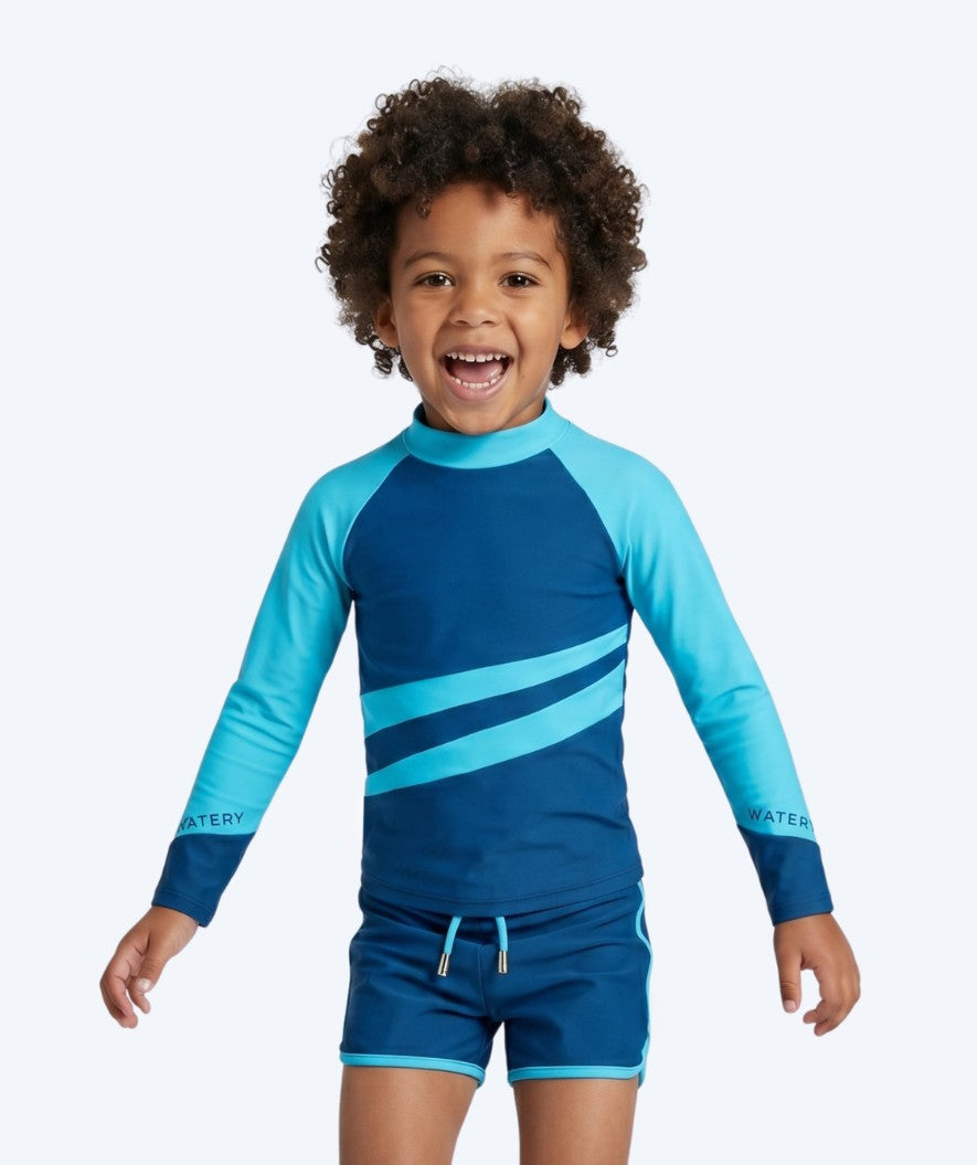 Watery UV-shirt voor kinderen - Manami Lange Mouw Rashguard - Atlantic Blue