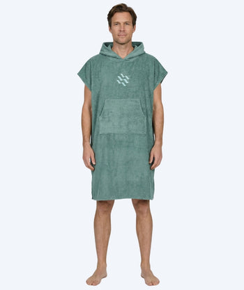 Watery badponcho voor volwassenen - Katoen - Forrest Green