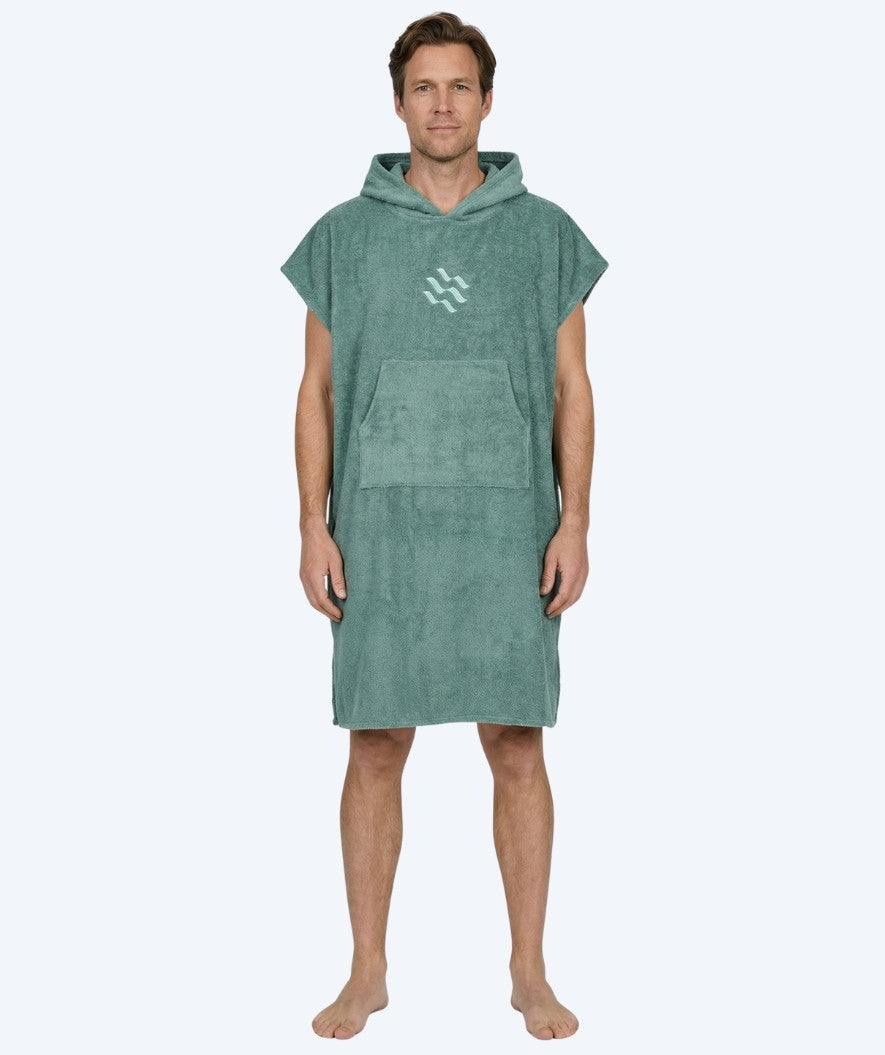 Watery badponcho voor volwassenen - Katoen - Forrest Green