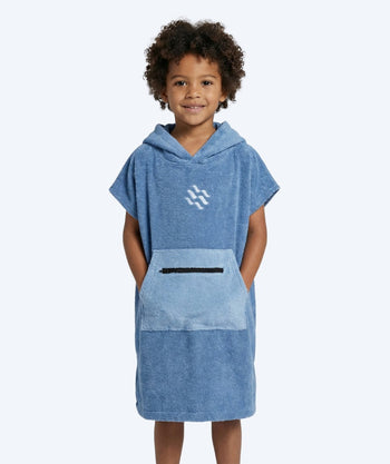 Watery kind badponcho (1-6) - Katoen - Atlantic Blue