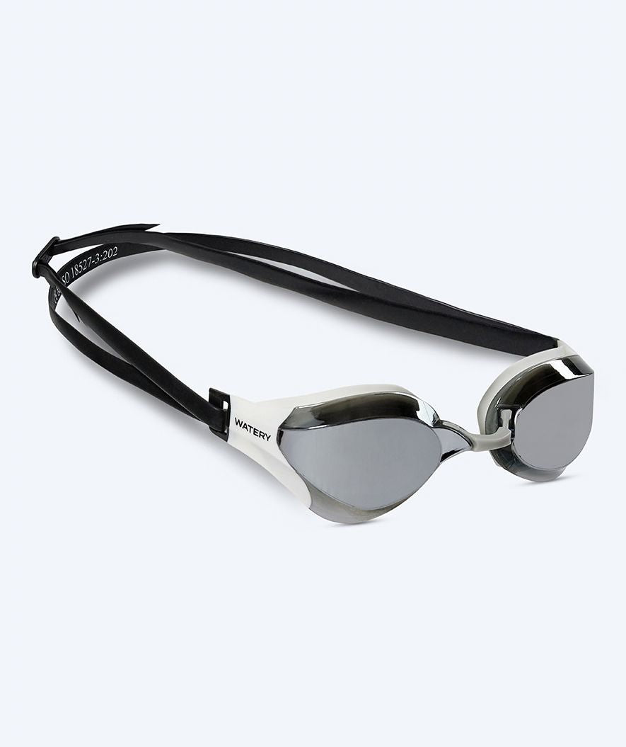 Watery Elite zwembril - Rattle Pro Mirror - Wit/grijs