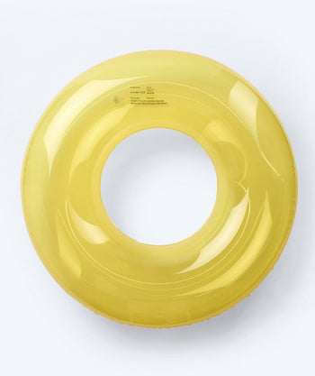 Watery opblaasbare ring - Teal Neon - Geel
