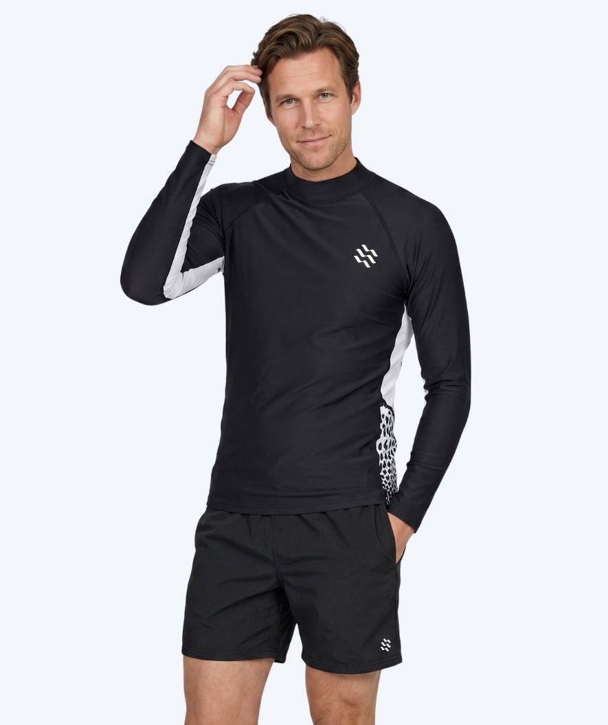 Watery UV-shirt voor mannen - Scylla Lange Mouw Rashguard - Zwart/wit