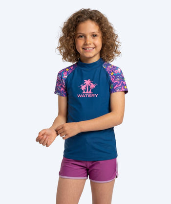 Watery UV-shirt voor kinderen - Osiris Korte Mouw Rashguard - Multi/donkerblauw