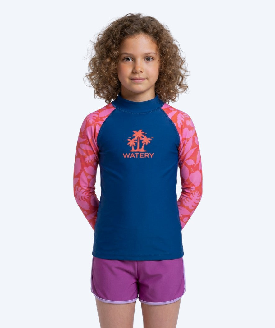 Watery UV-shirt voor kinderen - Osiris Lange Mouw Rashguard - Roze/donkerblauw