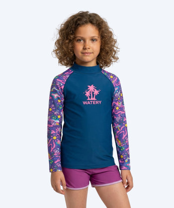Watery UV-shirt voor kinderen - Osiris Lange Mouw Rashguard - Multi/donkerblauw