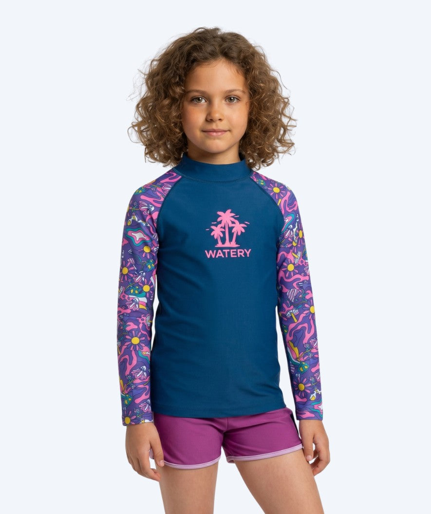 Watery UV-shirt voor kinderen - Osiris Lange Mouw Rashguard - Multi/donkerblauw
