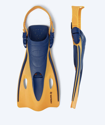 Watery zwemvliezen voor kinderen - Launch - Donkerblauw/oranje