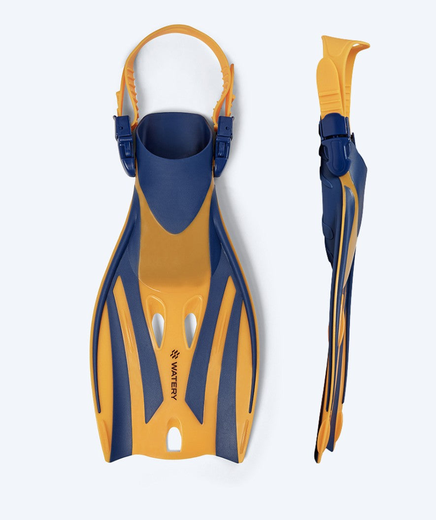 Watery zwemvliezen voor kinderen - Shack - Donkerblauw/oranje