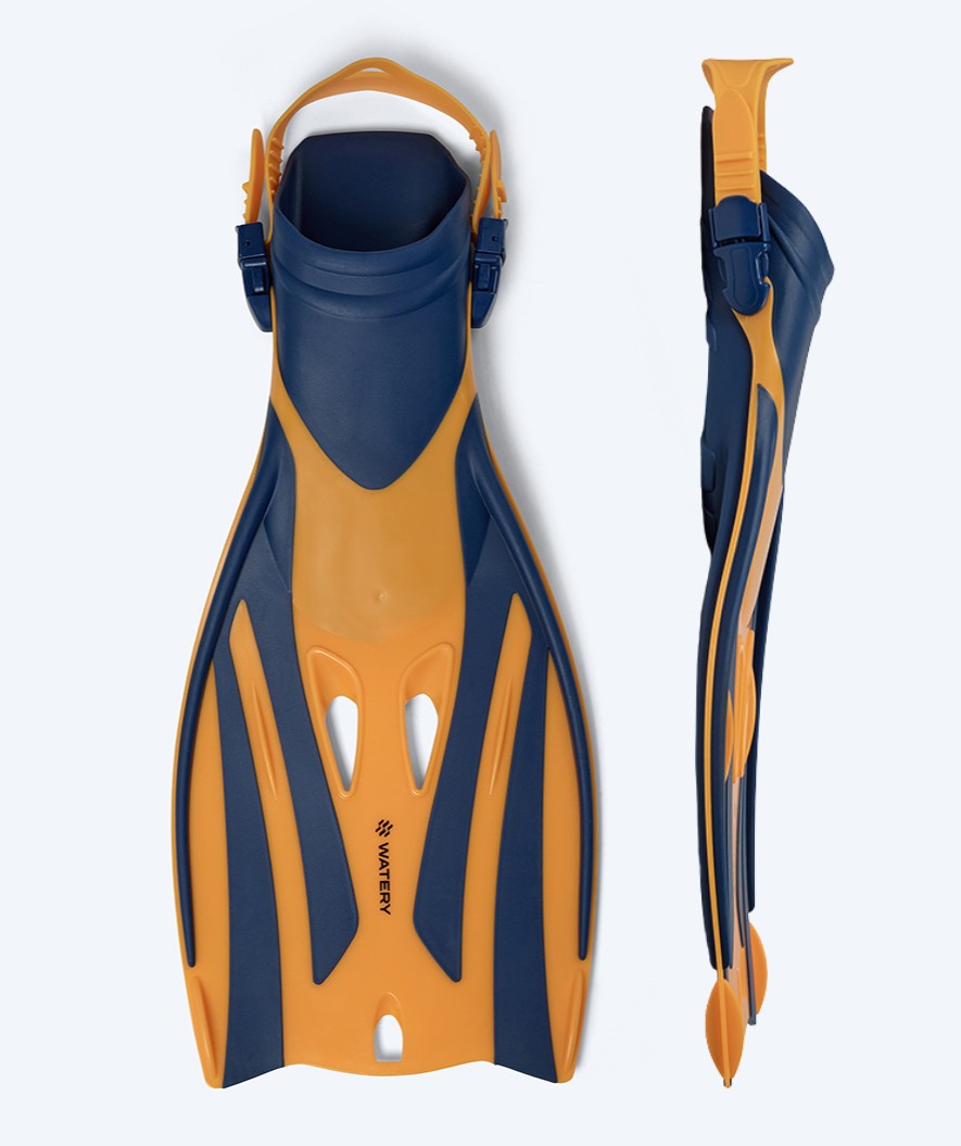 Watery zwemvliezen voor volwassenen - Shack - Donkerblauw/oranje