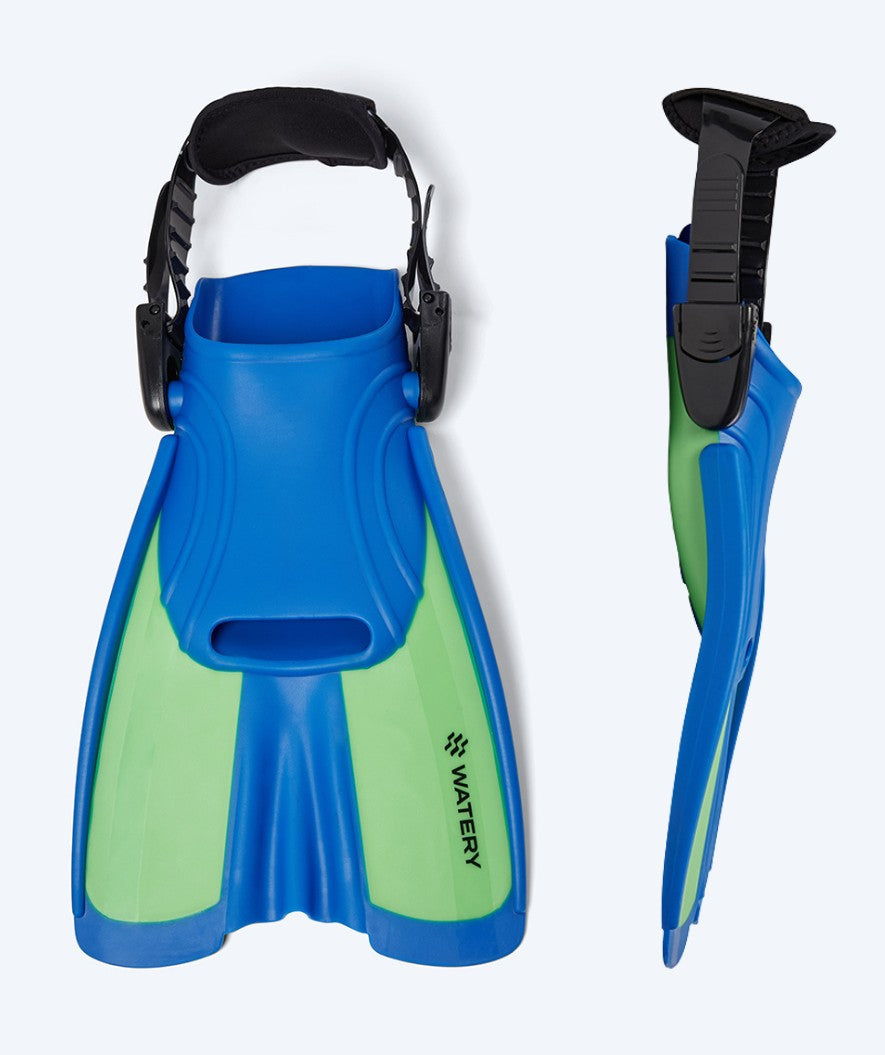 Watery zwemvliezen voor kinderen - Tropical - Blauw/groen
