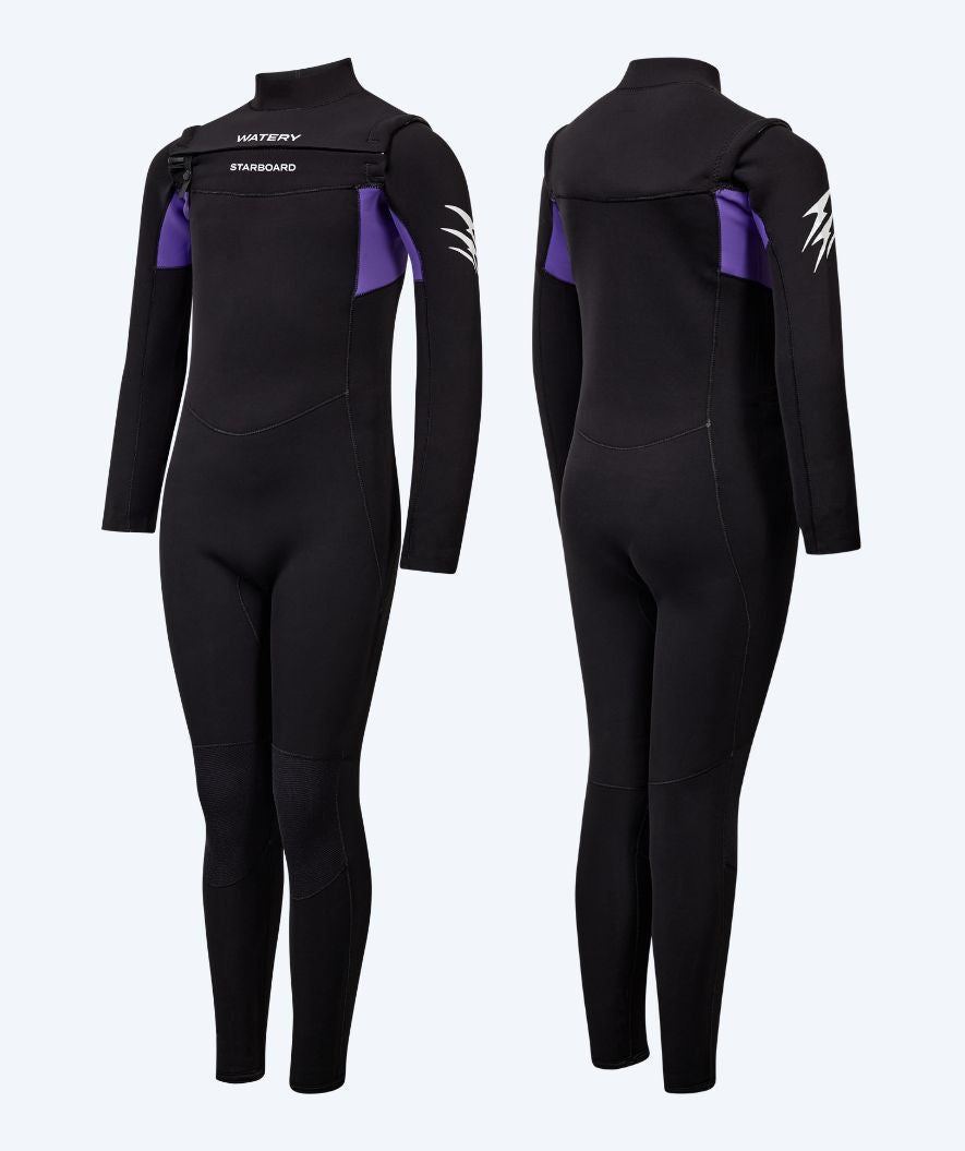 Watery wetsuit voor kinderen - Starboard (3-2mm) - Zwart/Paars