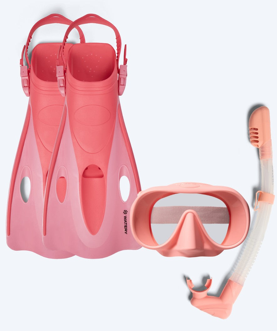 Watery volwassenen snorkelset (vanaf 15 jaar) - Launch/Alton - Roze