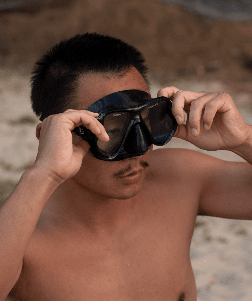 Watery volwassenen duikmasker (vanaf 12 jaar) - Hudson - Zwart