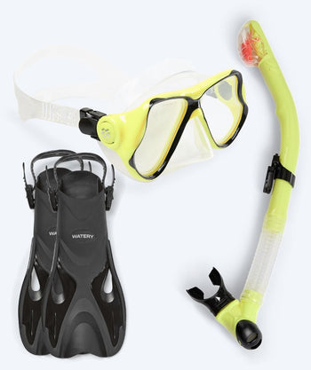 Watery snorkelset voor volwassenen - Fisher/Hudson - Geel