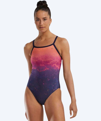 TYR badpakken voor vrouwen - Durafast Elite Cut - Donkerblauw/multi