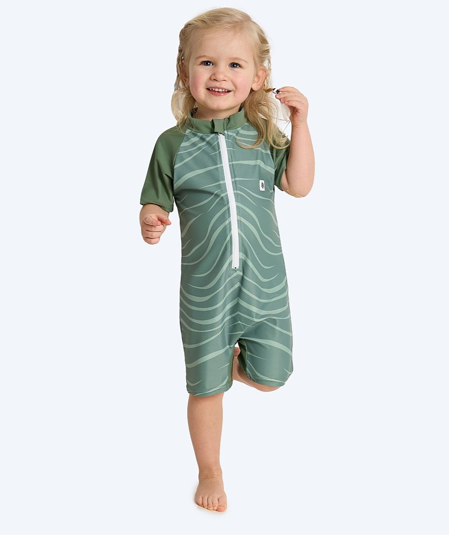 Watery UV-zwempak voor kinderen - Fjord Korte Mouw Rashguard - Groen