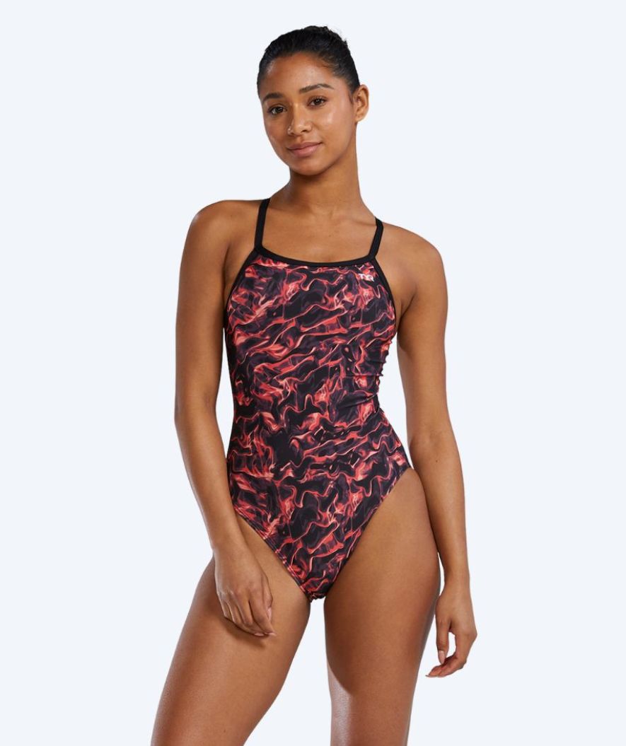 TYR badpakken voor vrouwen - Durafast Energia Diamondfit - Rood/zwart