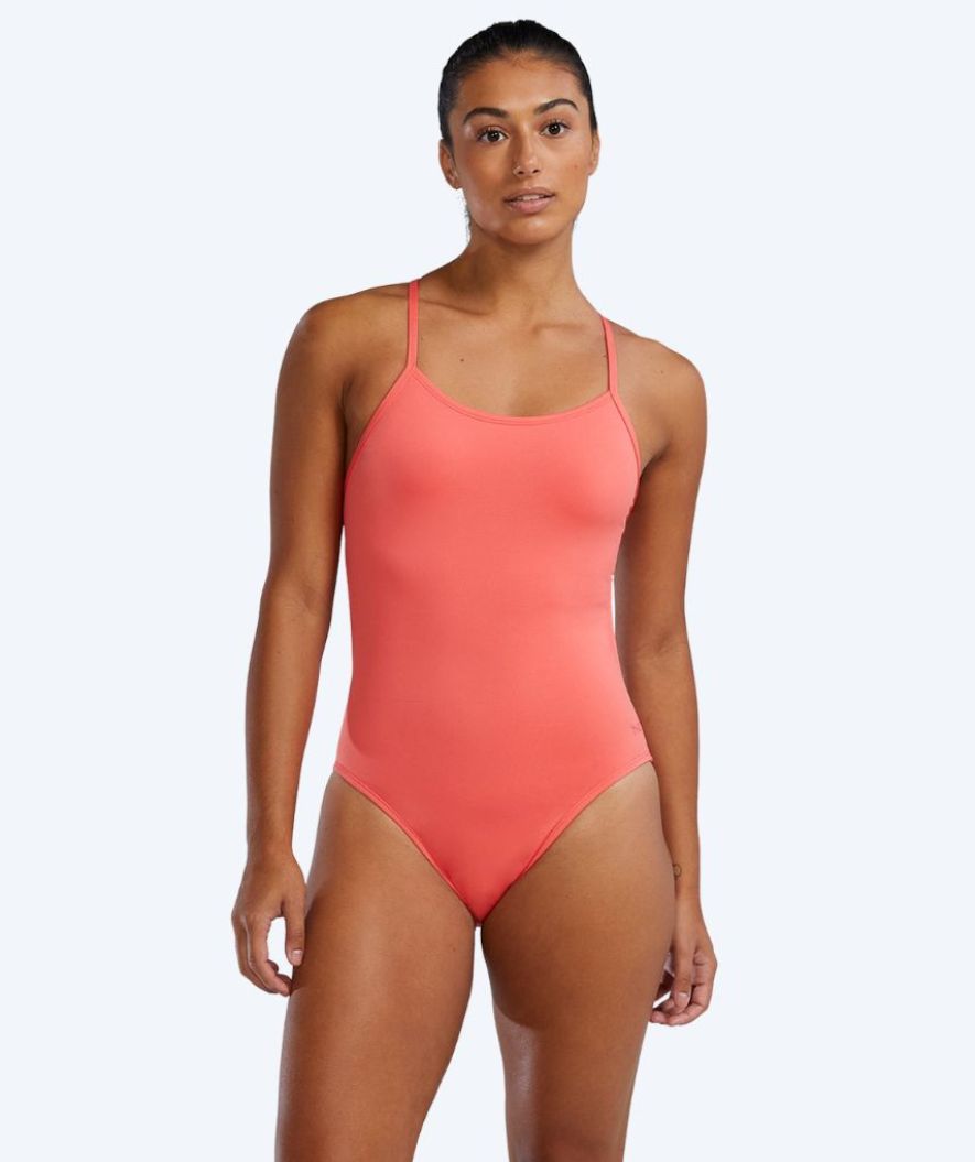 TYR dames badpak - Durafast Solid Cutoutfit - Lichtroze