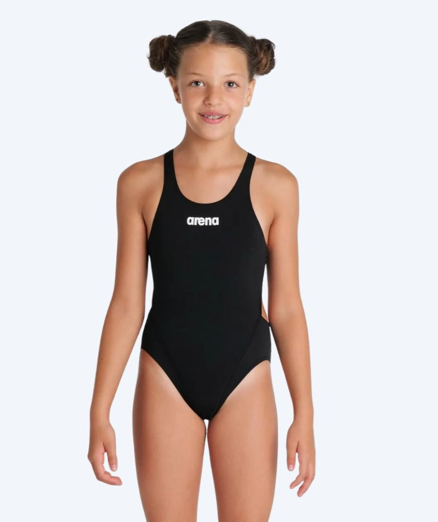 Arena badpakken voor meisjes - Team Swim Tech Solid - Zwart
