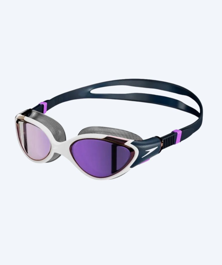 Speedo training zwembril voor vrouwen - Biofuse 2.0 Mirror - Donkerblauw/paars