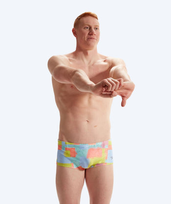 Speedo heren zwemboxers - Club Training Allover - Roze/geel