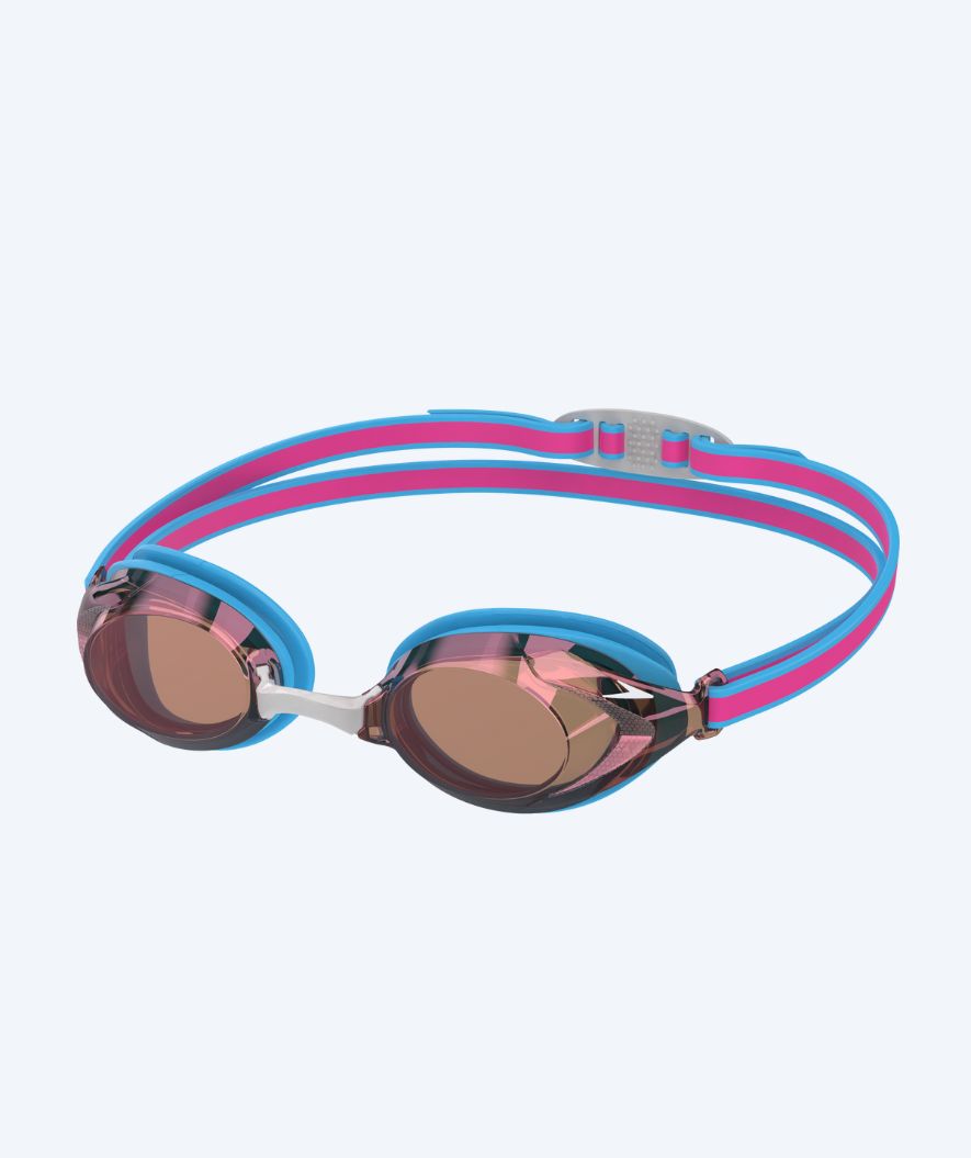 Speedo wedstrijdzwembril voor kinderen (6-14) - Vanquisher 3.0 Mirrored - Lichtroze/brons