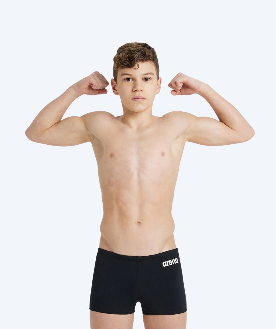Arena zwemboxer voor jongens - Team Solid - Zwart