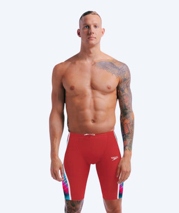 Speedo wedstrijd zwembroek voor mannen - LZR Pure Intent 2.0 - Rood/multi