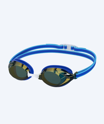 Speedo wedstrijdzwembril voor kinderen (6-14) - Vanquisher 3.0 Mirrored - Blauw/goud