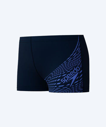 Speedo aqua korte broek voor jongens - Medley Logo - Donkerblauw