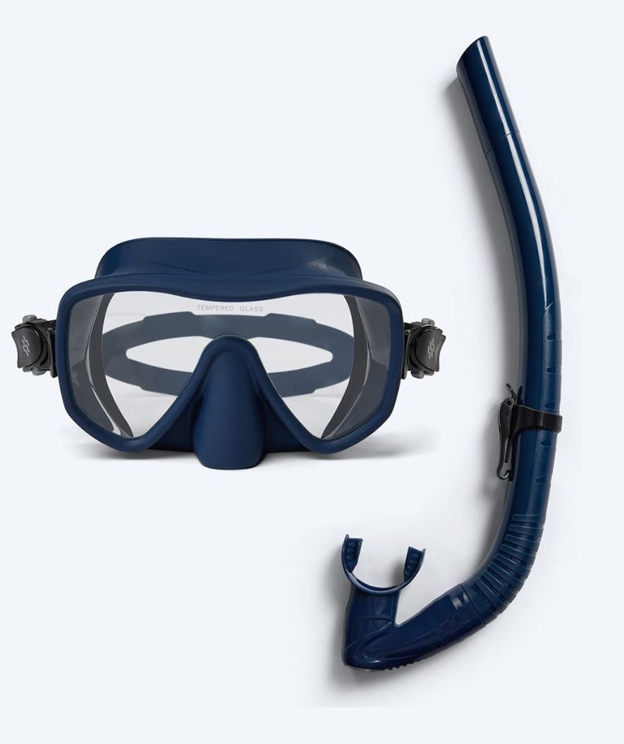 Watery Combo snorkelset voor volwassenen (vanaf 15 jaar) - Coast - Donkerblauw