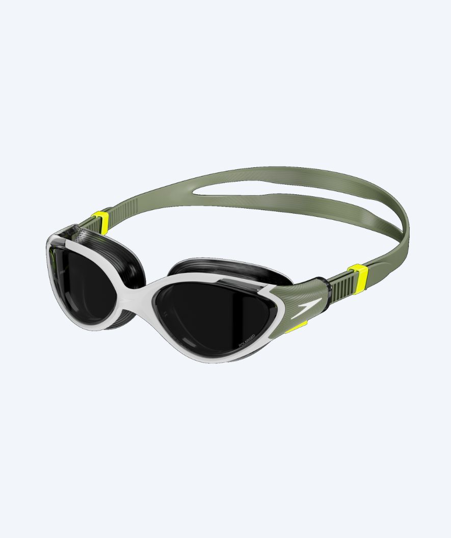 Speedo training zwembril voor vrouwen - Biofuse 2.0 - Groen/wit (Smoke lens)