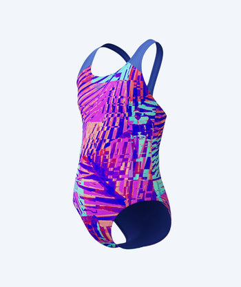 Speedo meisjes badpak - Allover Digital Splashback - Paars/blauw
