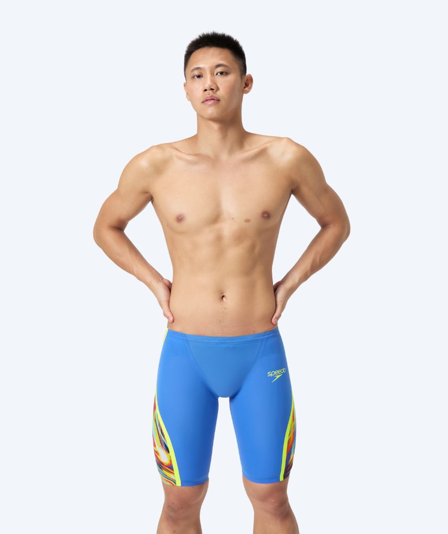Speedo heren wedstrijd zwembroek - LZR Pure Intent 2.0 - Lichtblauw/multi