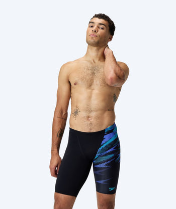 Speedo heren zwemjammer - Hyperboom V-Cut - Zwart/blauw